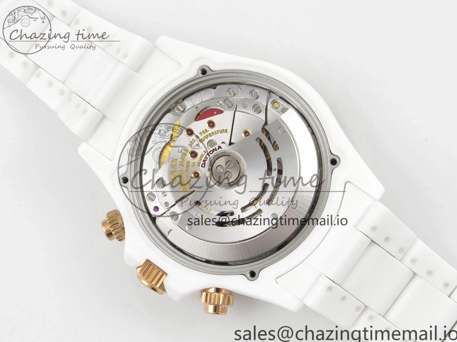 White SONIC Case Black Rainbow Daytona Bezel SA4130 Best and Rainbow Bracelet Dial Edition Ceramic 0113